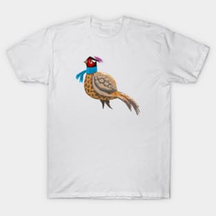 Cute Pheasant Drawing T-Shirt